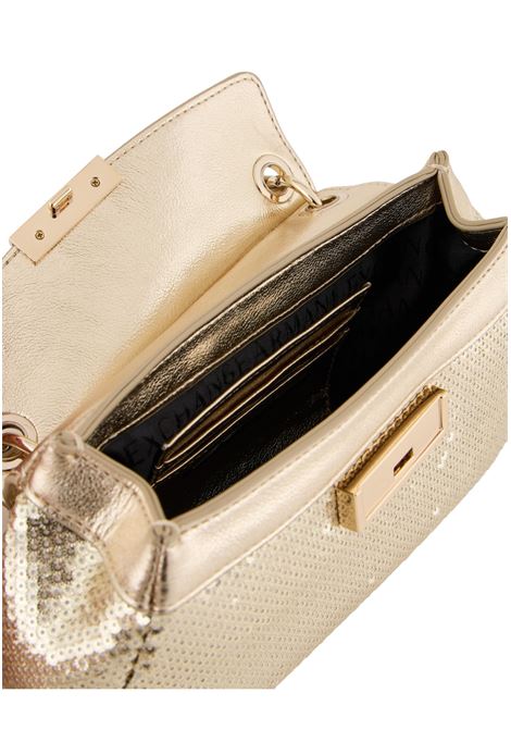 BORSA A SPALLA RIVESTITA DI PAILLETTES CON DETTAGLI METALLICI ARMANI EXCHANGE | Borse | 949178 4F76102361